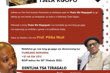 Tsela Kgopo Book Launch